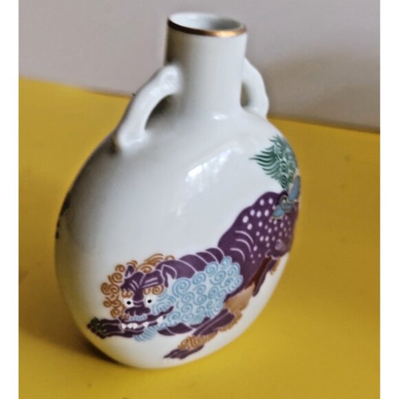 Vintage Noritake Porcelain Foo Dog Dragon Miniature Bud Vase 3 1/4" - Picture 6 of 9